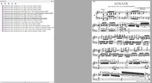 Noten scannen: Beispiel-PDF Beethoven Sonaten - Erstellte Lesezeichen