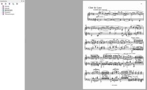Noten scannen: Debussy Suite Bergamasque - Erstellte Lesezeichen